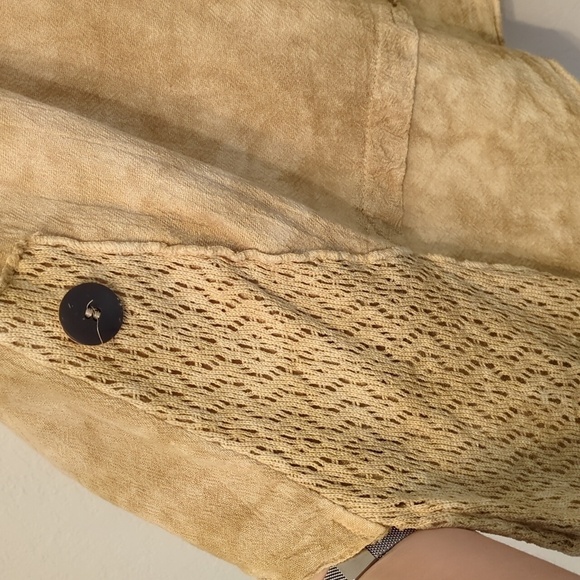 Cotton Ways Gauzy Modest Art to Wear Lagenlook Neutral color Tunic Top large - Picture 4 of 9